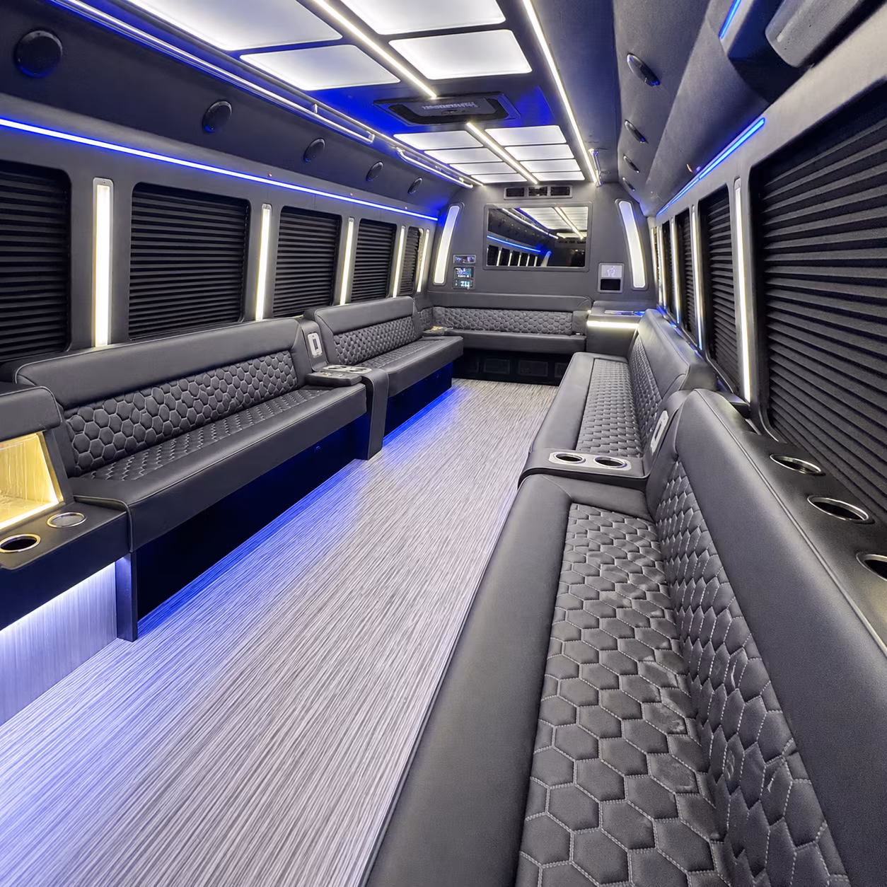 la mesa party bus rental interior